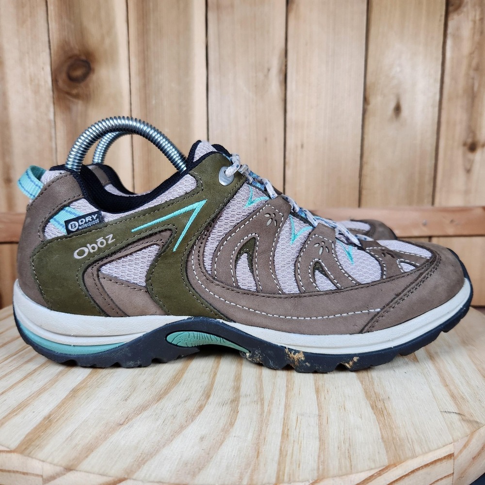 Oboz Mystic Low Shoes Womens 11 Brown Waterproof Trail Hiking Walking Sneakers - Picture 3 of 10